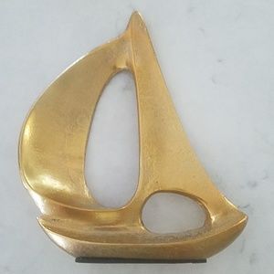 gold sailboat decor